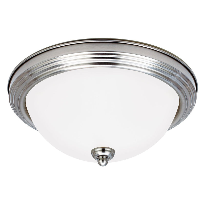 Generation Lighting 77064EN3-962 Two Light Flush Mount, Brushed Nickel