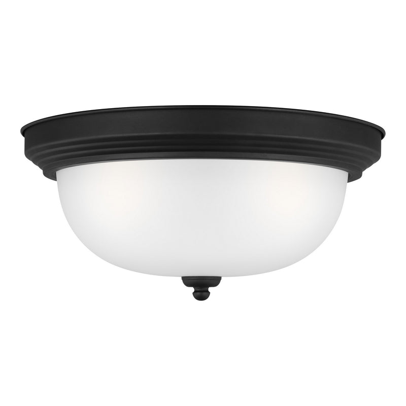 Generation Lighting 77065EN3-112 Three Light Flush Mount, Midnight Black