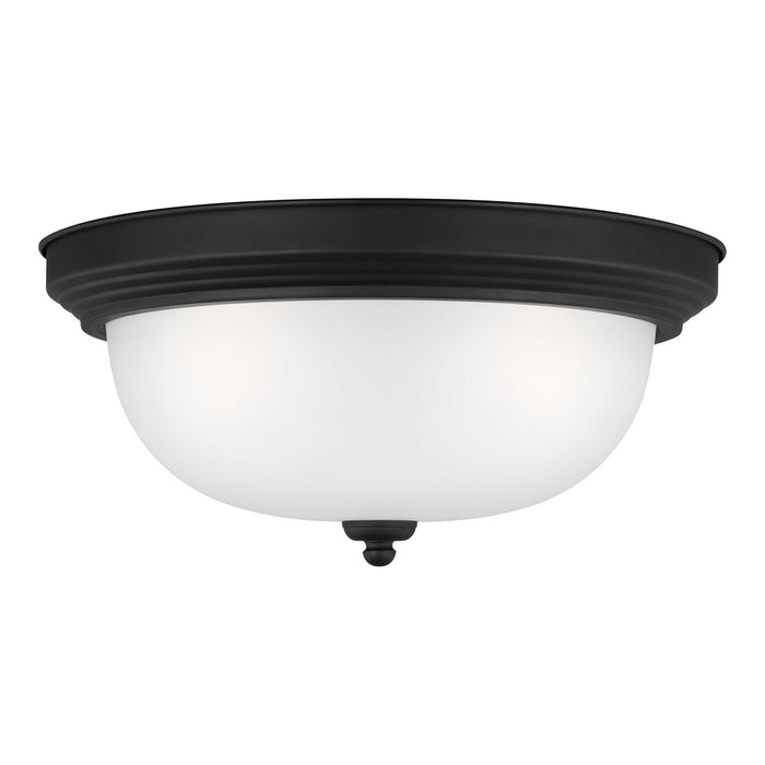 Generation Lighting 77065EN3-112 Three Light Flush Mount, Midnight Black