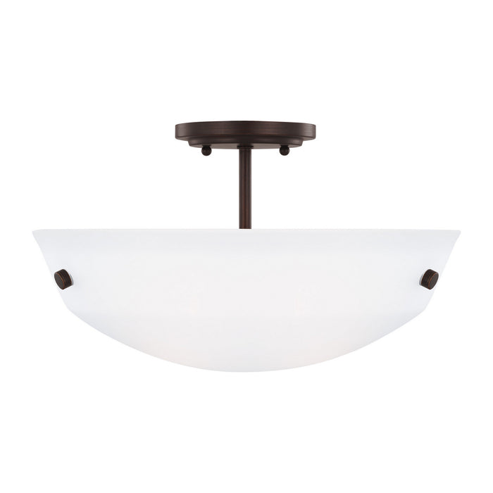 Generation Lighting 7715202EN3-710 Two Light Semi-Flush Convertible Pendant, Bronze