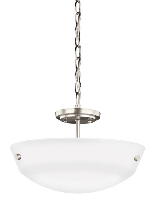 Generation Lighting 7715202EN3-962 Two Light Semi-Flush Convertible Pendant, Brushed Nickel