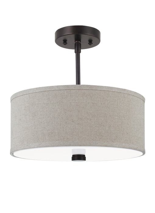 Visual Comfort Studio 77262EN3-710 Two Light Semi-Flush Convertible Pendant, Bronze