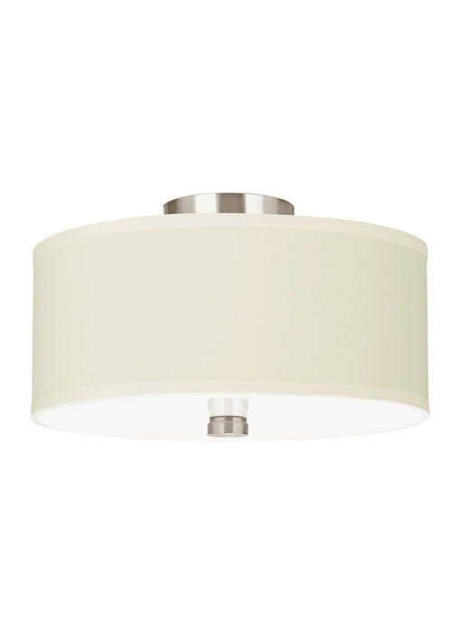Visual Comfort Studio 77262EN3-962 Two Light Semi-Flush Convertible Pendant, Brushed Nickel