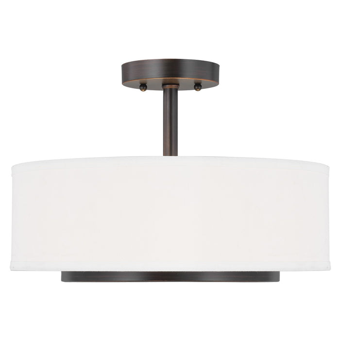 Generation Lighting 7728002EN3-710 Two Light Semi-Flush Convertible Pendant, Bronze