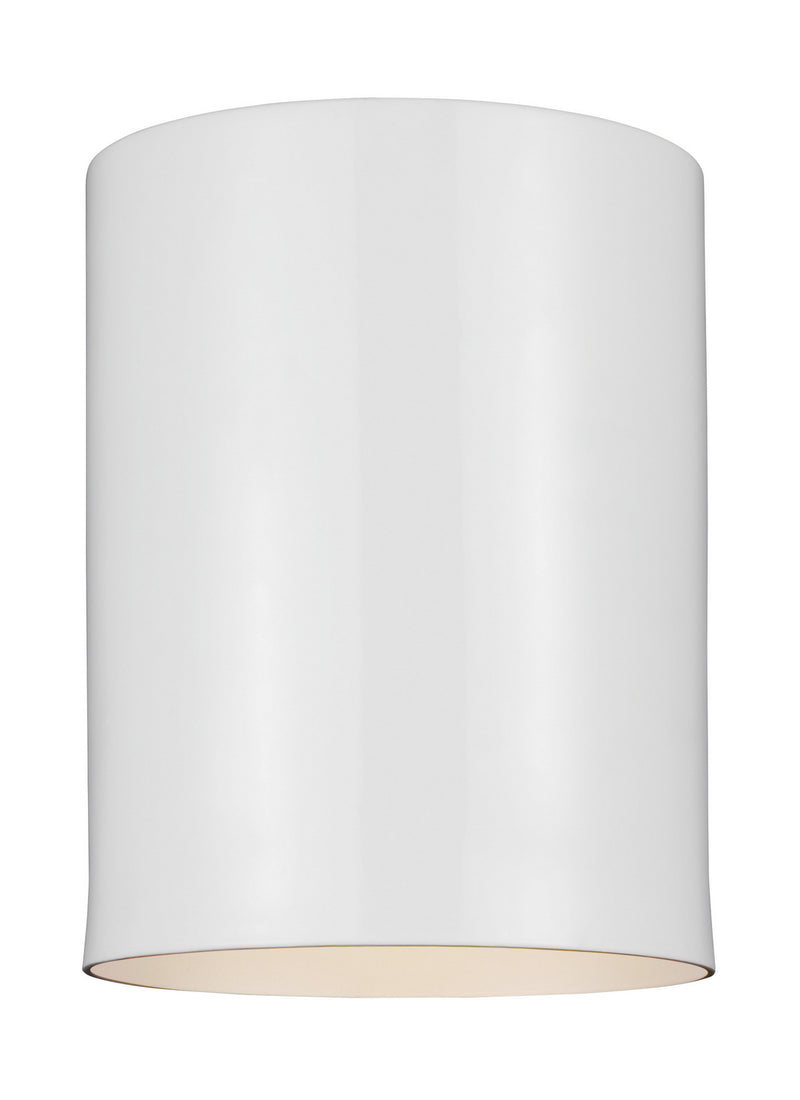 Visual Comfort Studio 7813801EN3-15 One Light Outdoor Flush Mount, White
