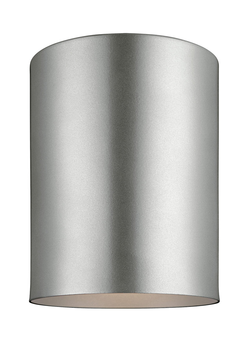 Visual Comfort Studio 7813801EN3-753 One Light Outdoor Flush Mount, Painted Brushed Nickel
