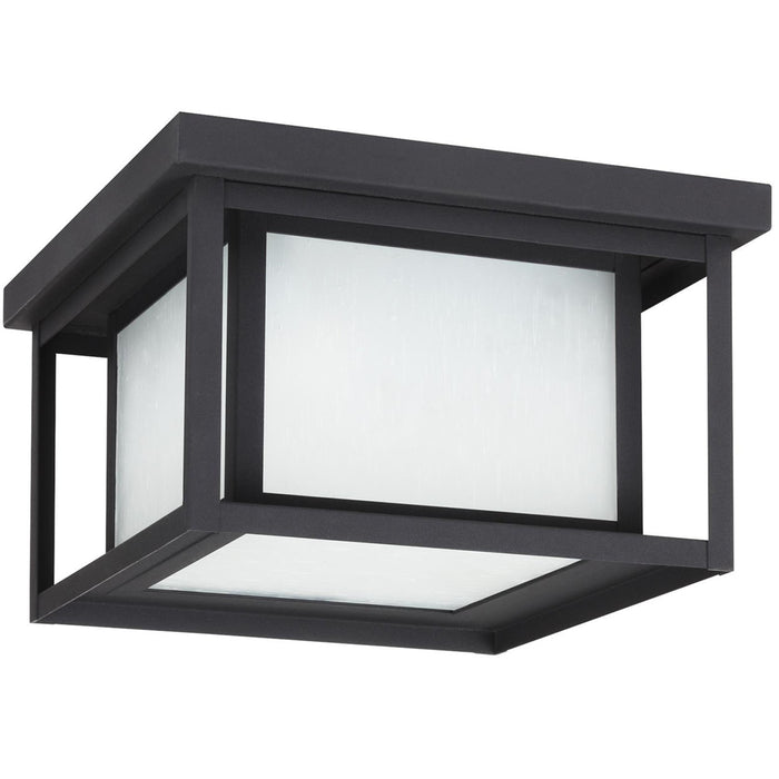 Generation Lighting 79039EN3-12 Two Light Outdoor Flush Mount, Black