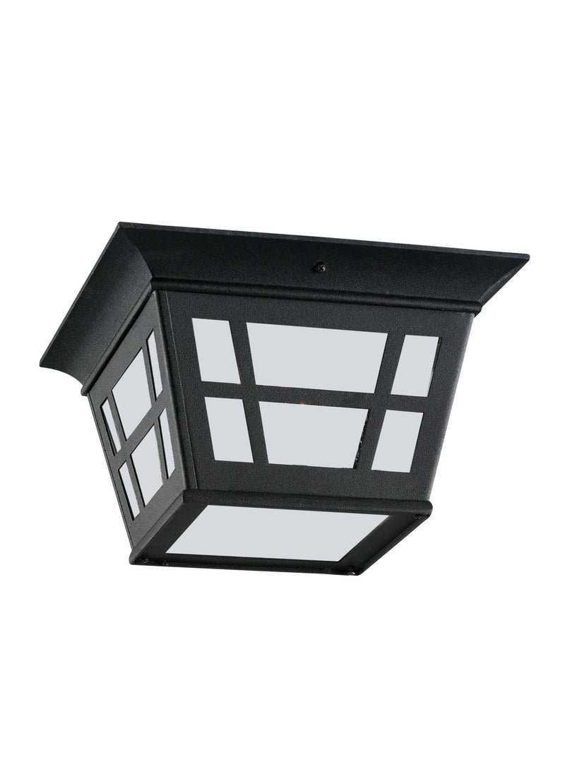 Generation Lighting 79131-12 Two Light Outdoor Flush Mount, Black