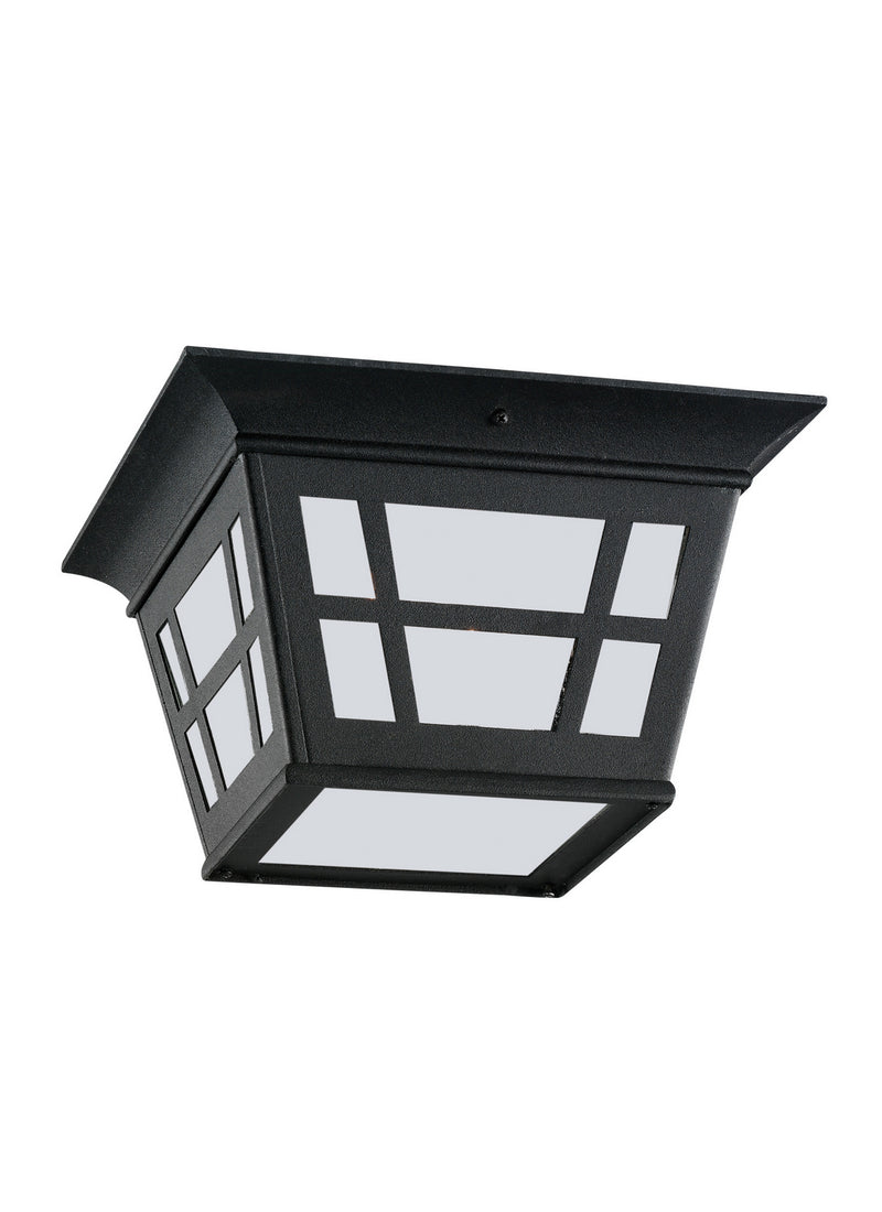Generation Lighting 79131EN3-12 Two Light Outdoor Flush Mount, Black