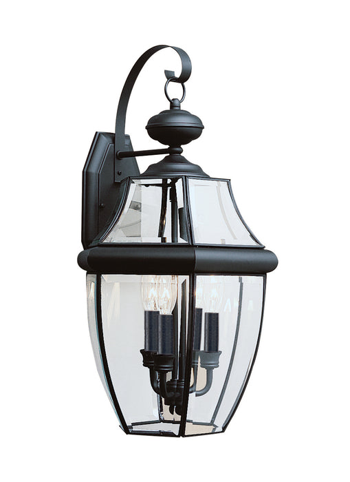 Generation Lighting 8040EN-12 Three Light Outdoor Wall Lantern, Black