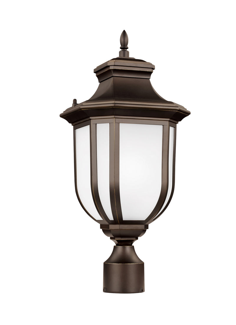 Generation Lighting 8236301EN3-71 One Light Outdoor Post Lantern, Antique Bronze