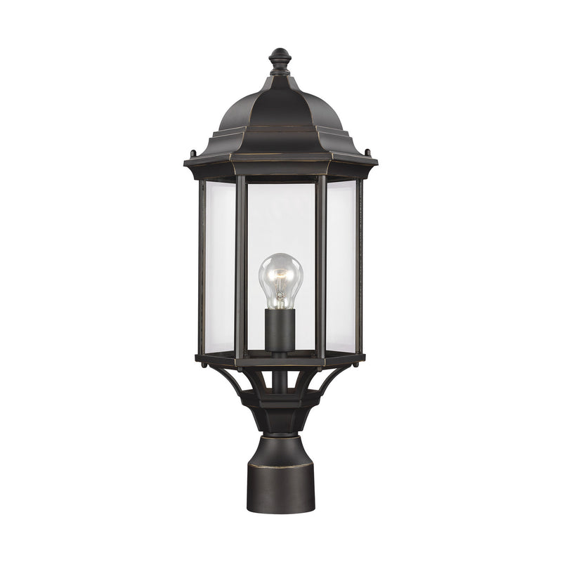 Generation Lighting 8238701-71 One Light Outdoor Post Lantern, Antique Bronze