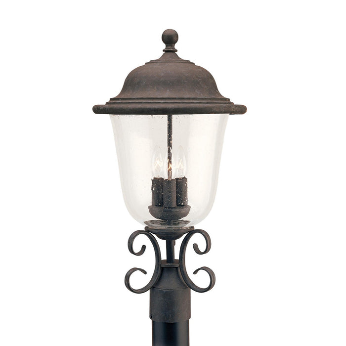 Generation Lighting 8259EN-46 Three Light Outdoor Post Lantern, Oxidized Bronze