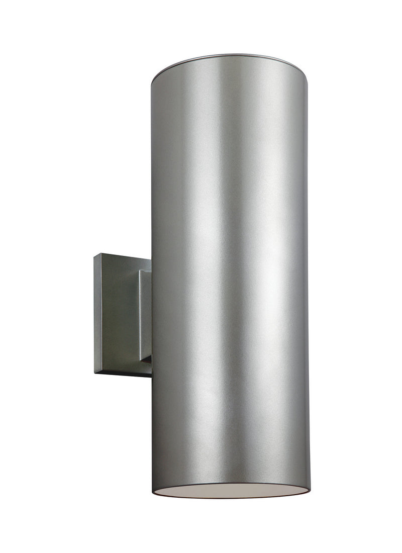 Visual Comfort Studio 8313802EN3-753 Two Light Outdoor Wall Lantern, Painted Brushed Nickel