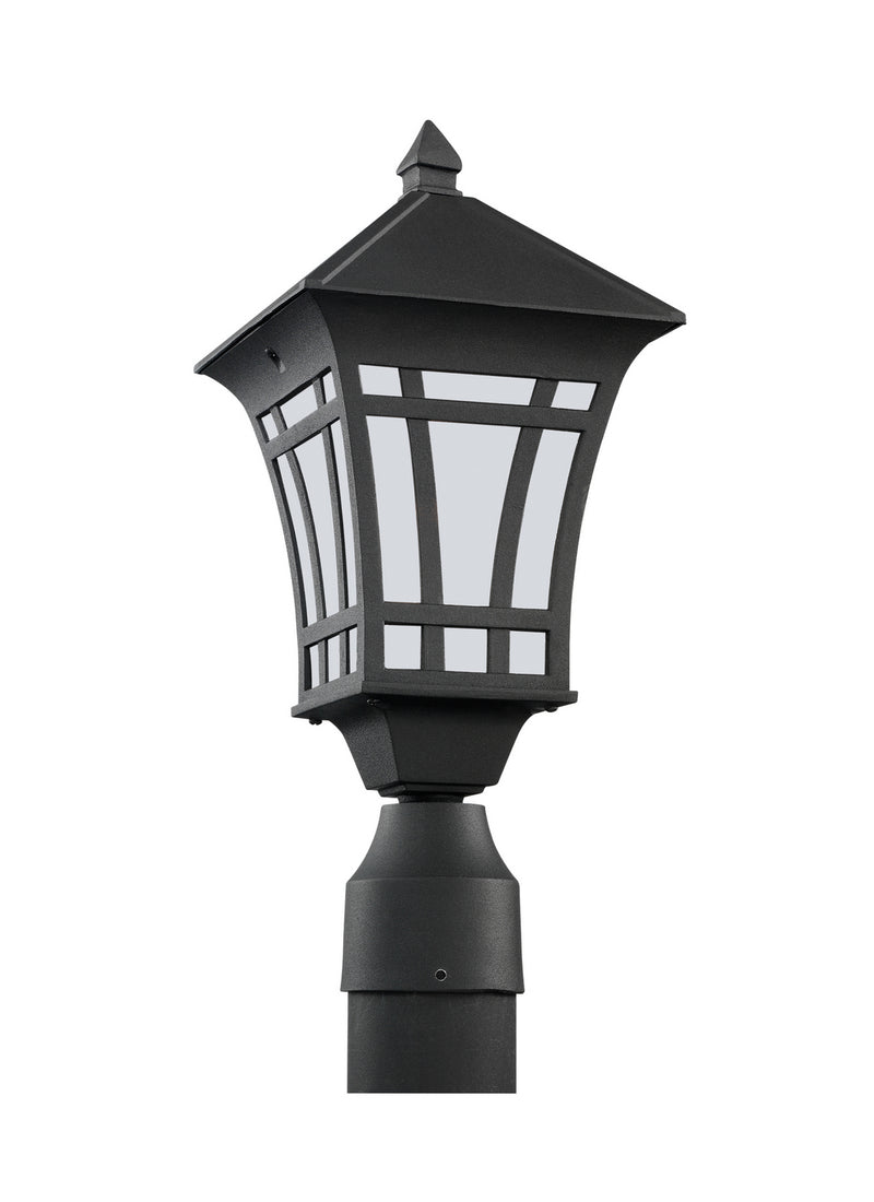 Generation Lighting 89231-12 One Light Outdoor Post Lantern, Black