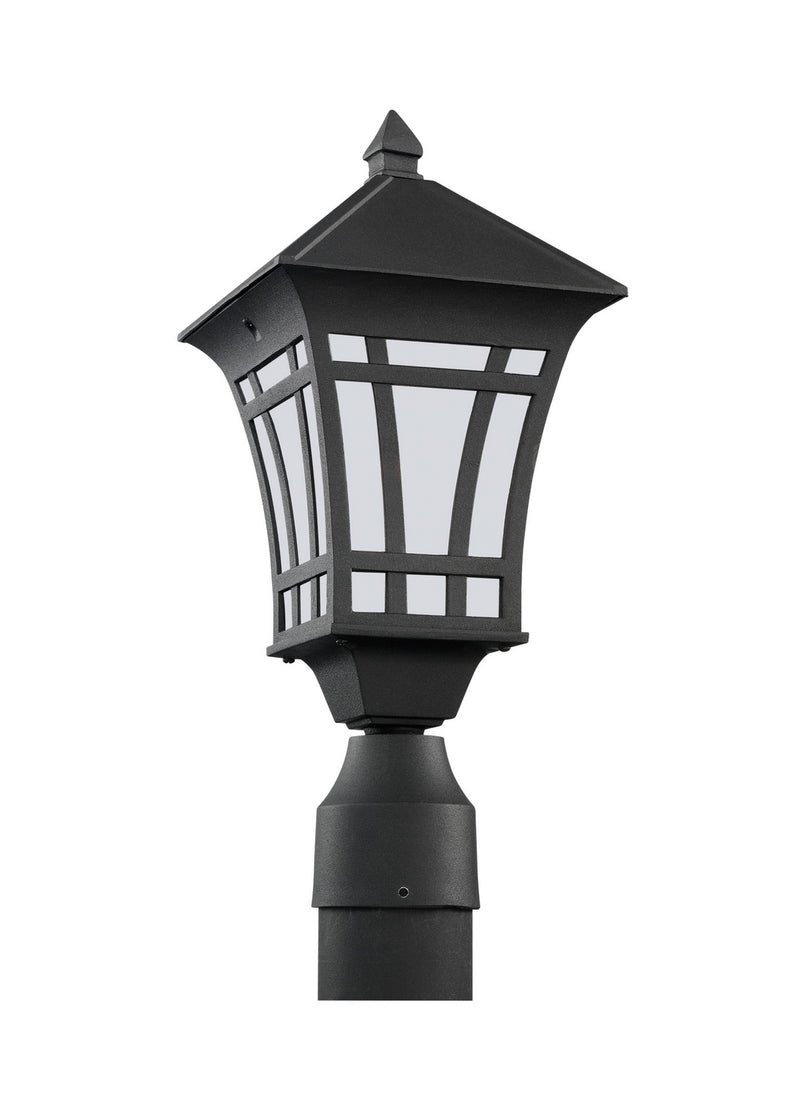 Generation Lighting 89231EN3-12 One Light Outdoor Post Lantern, Black