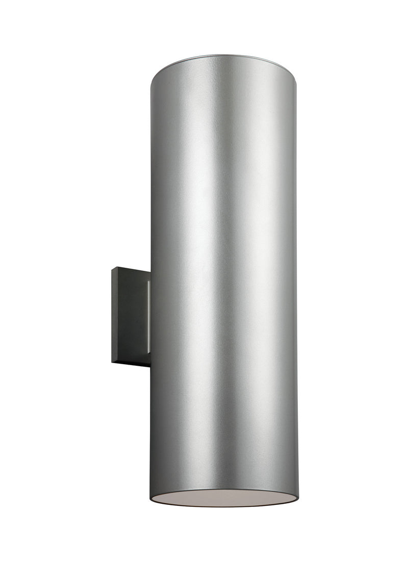 Visual Comfort Studio 8313902EN3-753 Two Light Outdoor Wall Lantern, Painted Brushed Nickel