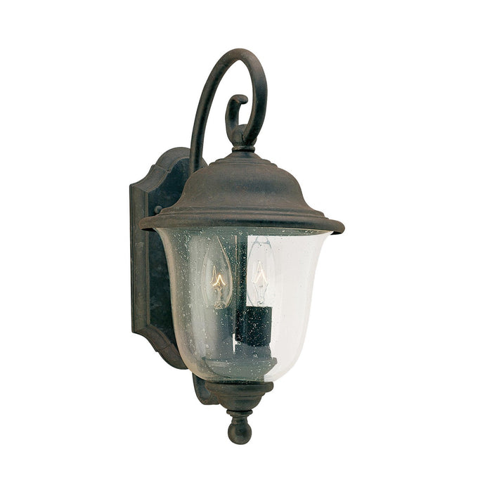 Generation Lighting 8459EN-46 Two Light Outdoor Wall Lantern, Oxidized Bronze