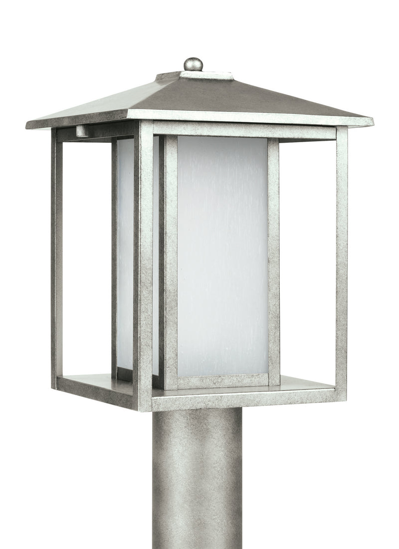 Generation Lighting 89129-57 One Light Outdoor Post Lantern, Weathered Pewter