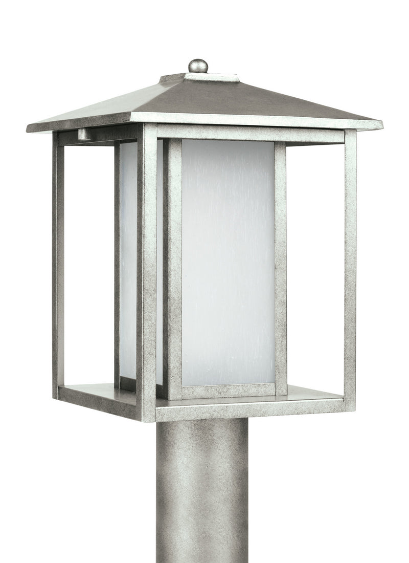 Generation Lighting 89129EN3-57 One Light Outdoor Post Lantern, Weathered Pewter
