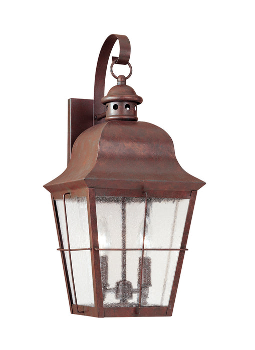 Generation Lighting 8463EN-44 Two Light Outdoor Wall Lantern, Weathered Copper