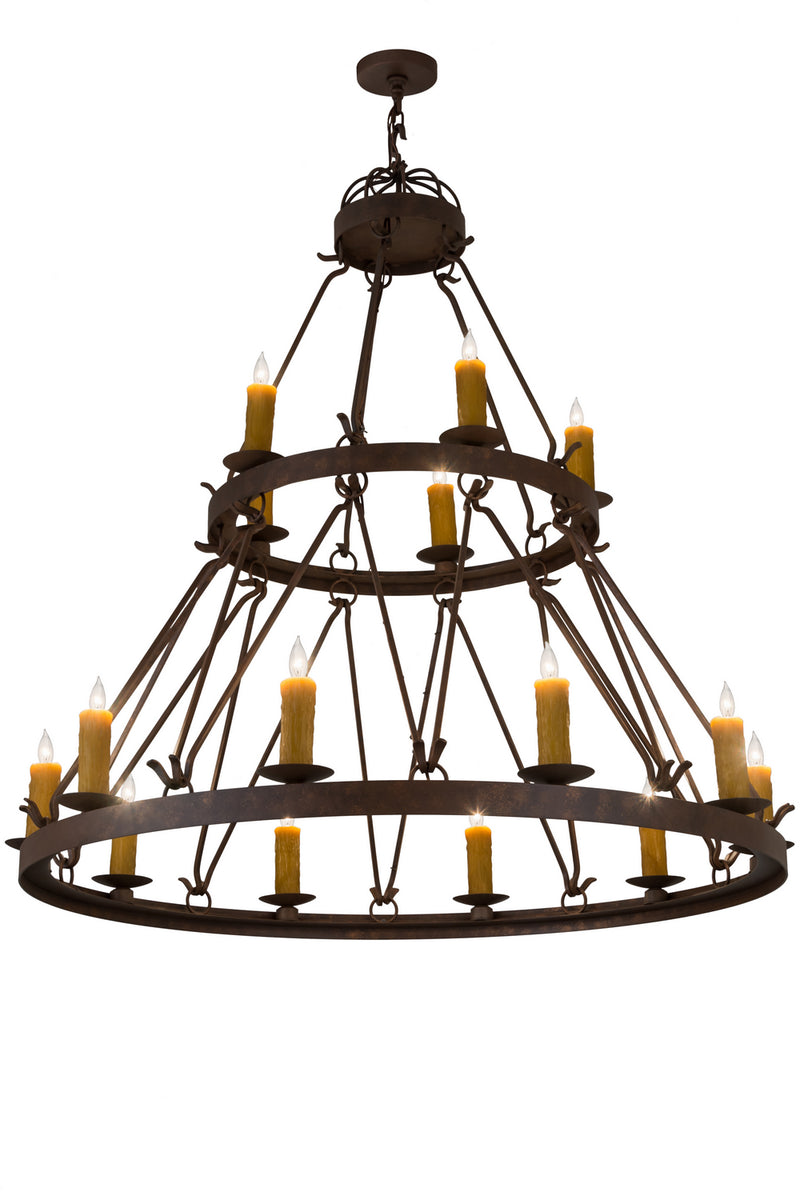 Meyda Tiffany 169258 15 Light Chandelier, Antique Rust