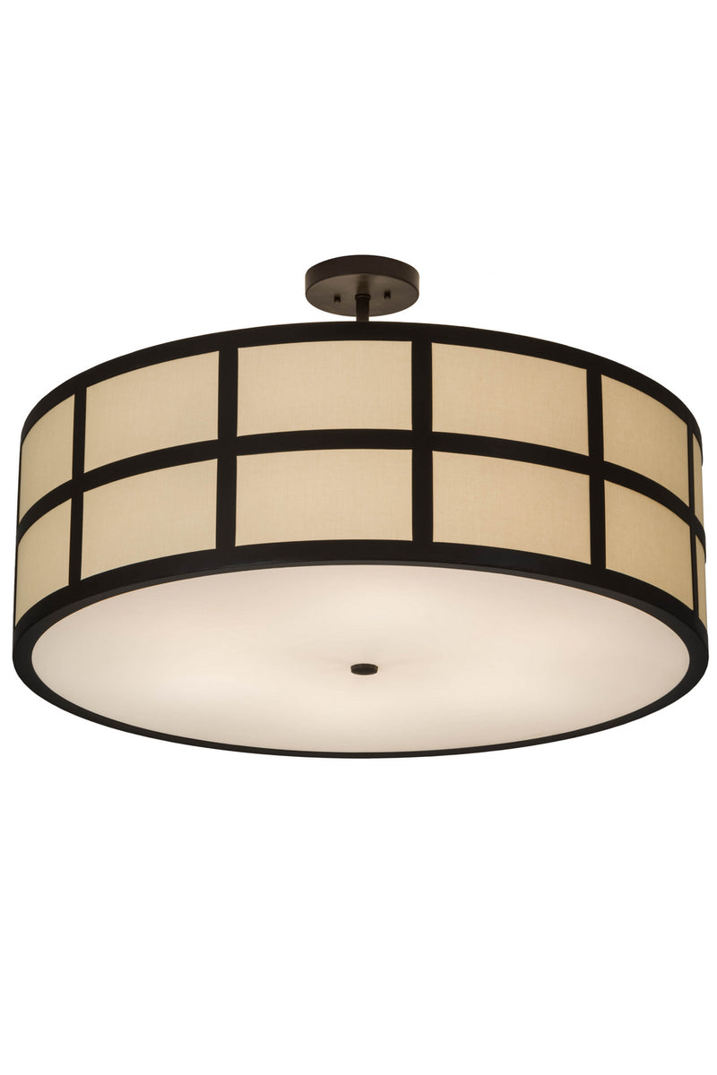 Meyda Tiffany 176230 Six Light Semi-Flushmount, Timeless Bronze