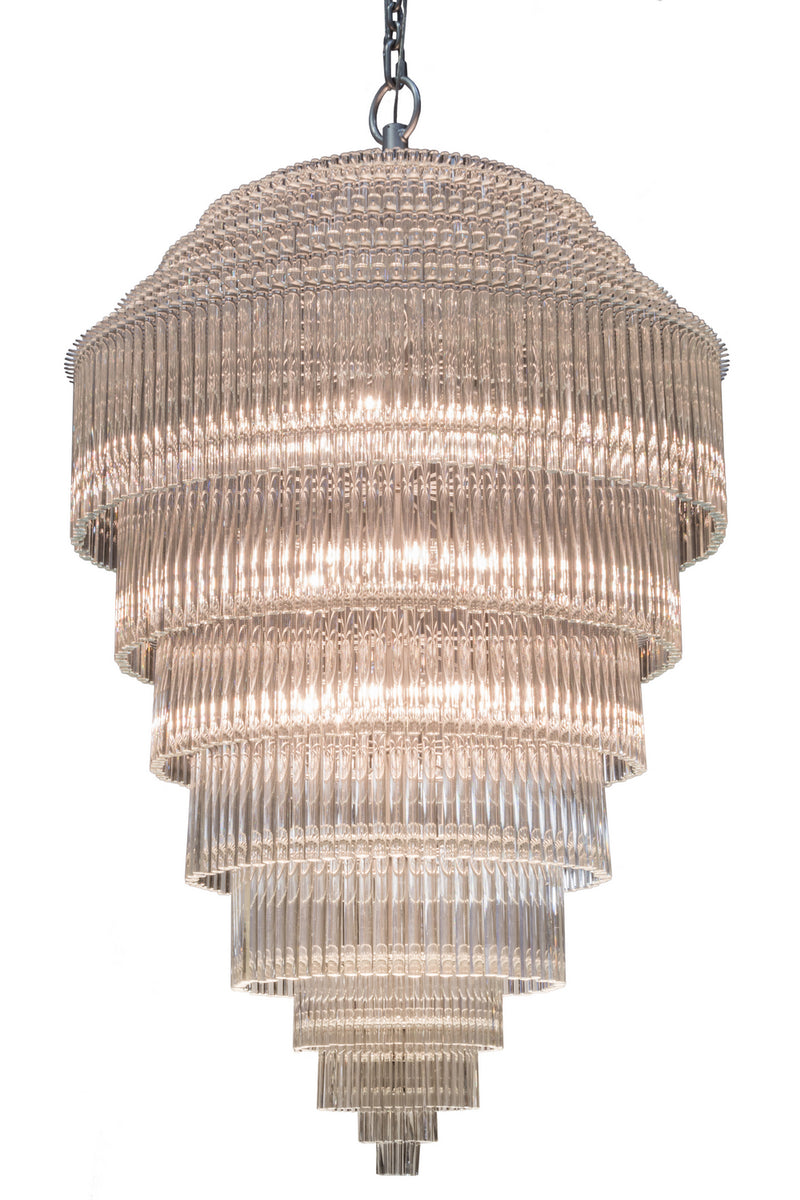 Meyda Tiffany 177368 18 Light Chandelier, Sparkle Silver
