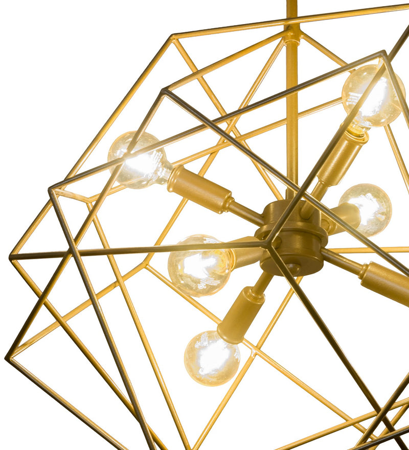 Meyda Tiffany 181092 Six Light Pendant, Champagne Metallic