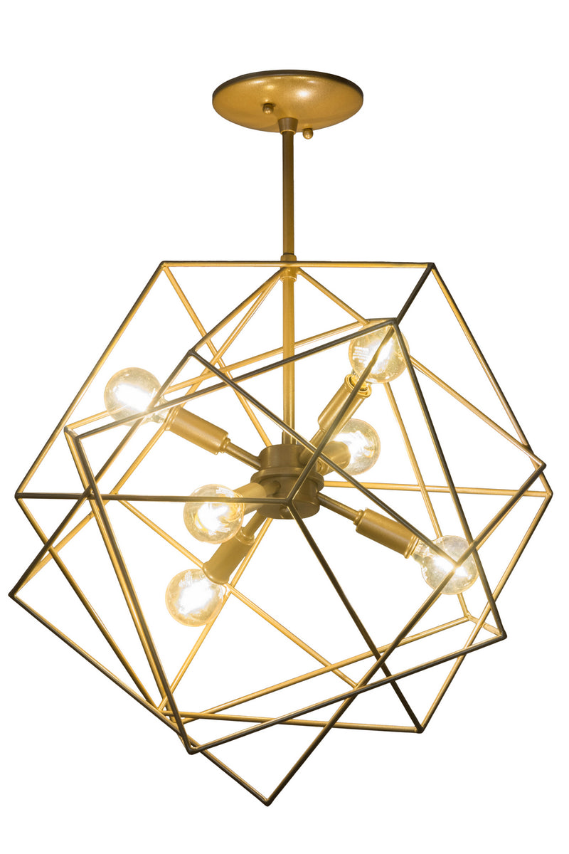 Meyda Tiffany 181092 Six Light Pendant, Champagne Metallic