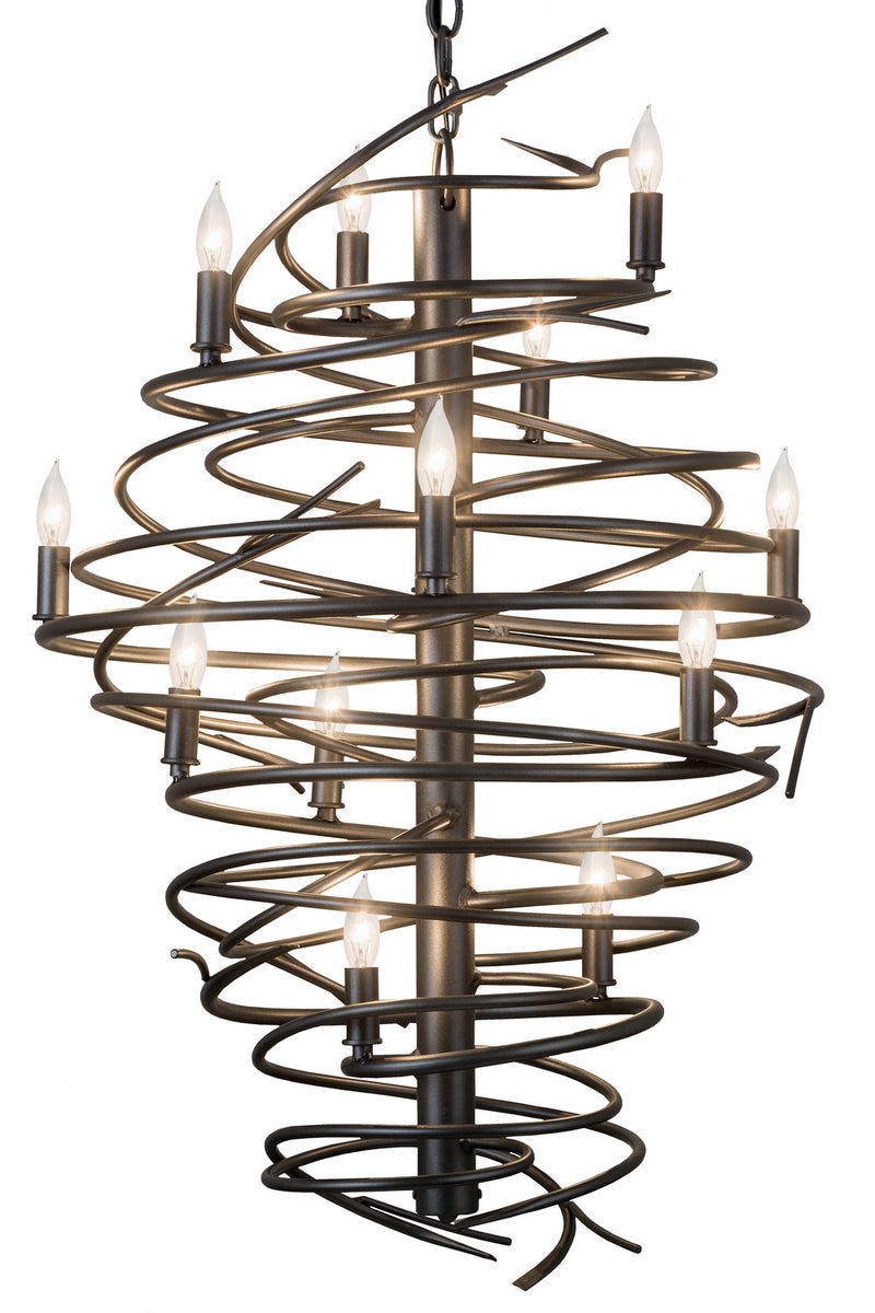 Meyda Tiffany 181100 13 Light Chandelier, Pewter