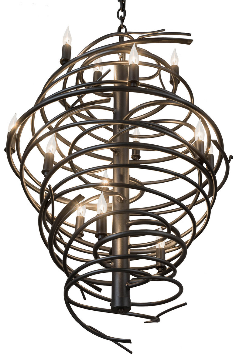 Meyda Tiffany 181100 13 Light Chandelier, Pewter
