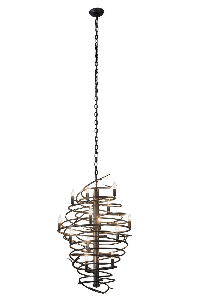 Meyda Tiffany 181100 13 Light Chandelier, Pewter