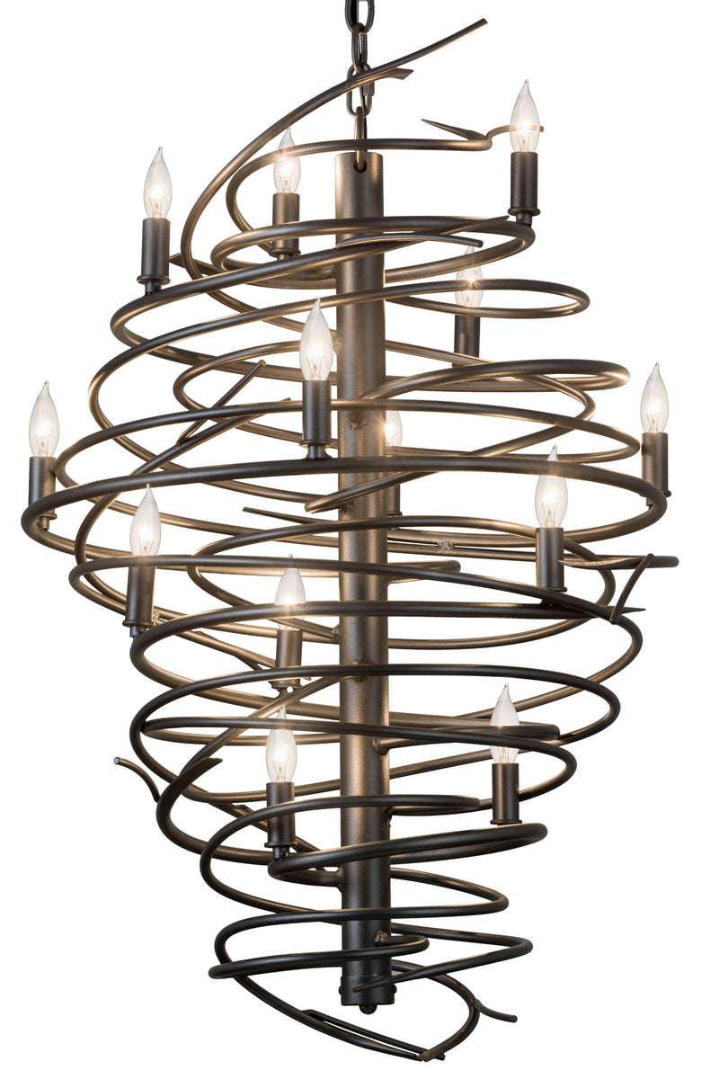 Meyda Tiffany 181100 13 Light Chandelier, Pewter