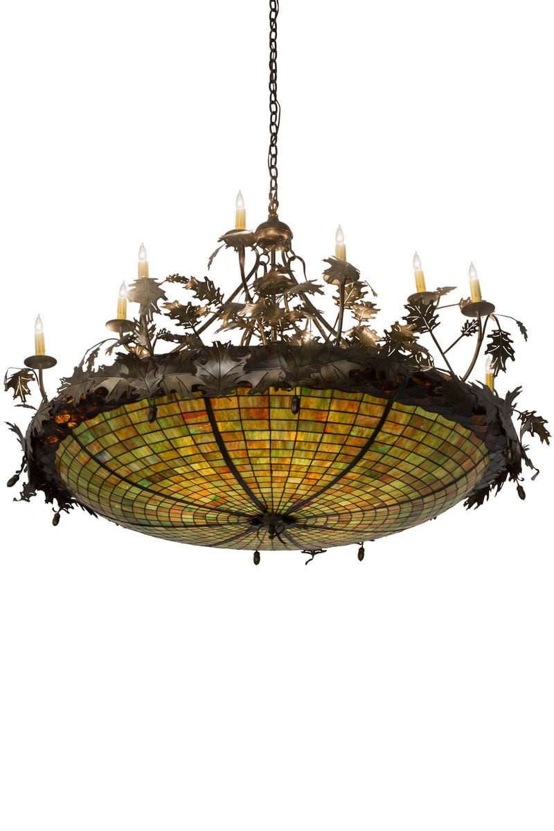 Meyda Tiffany 181600 18 Light Inverted Pendant, Antique Copper