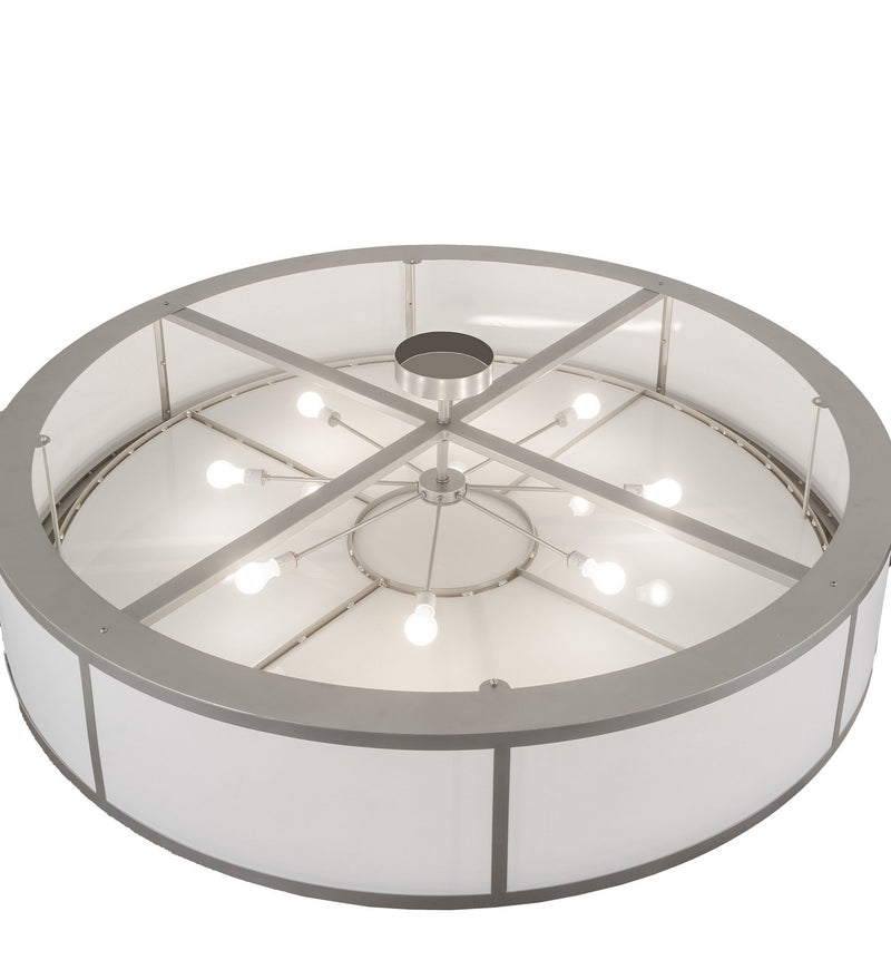Meyda Tiffany 181898 Eight Light Flushmount, Nickel