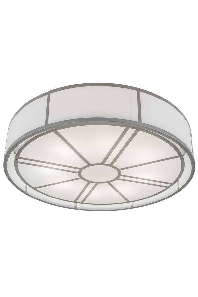 Meyda Tiffany 181898 Eight Light Flushmount, Nickel