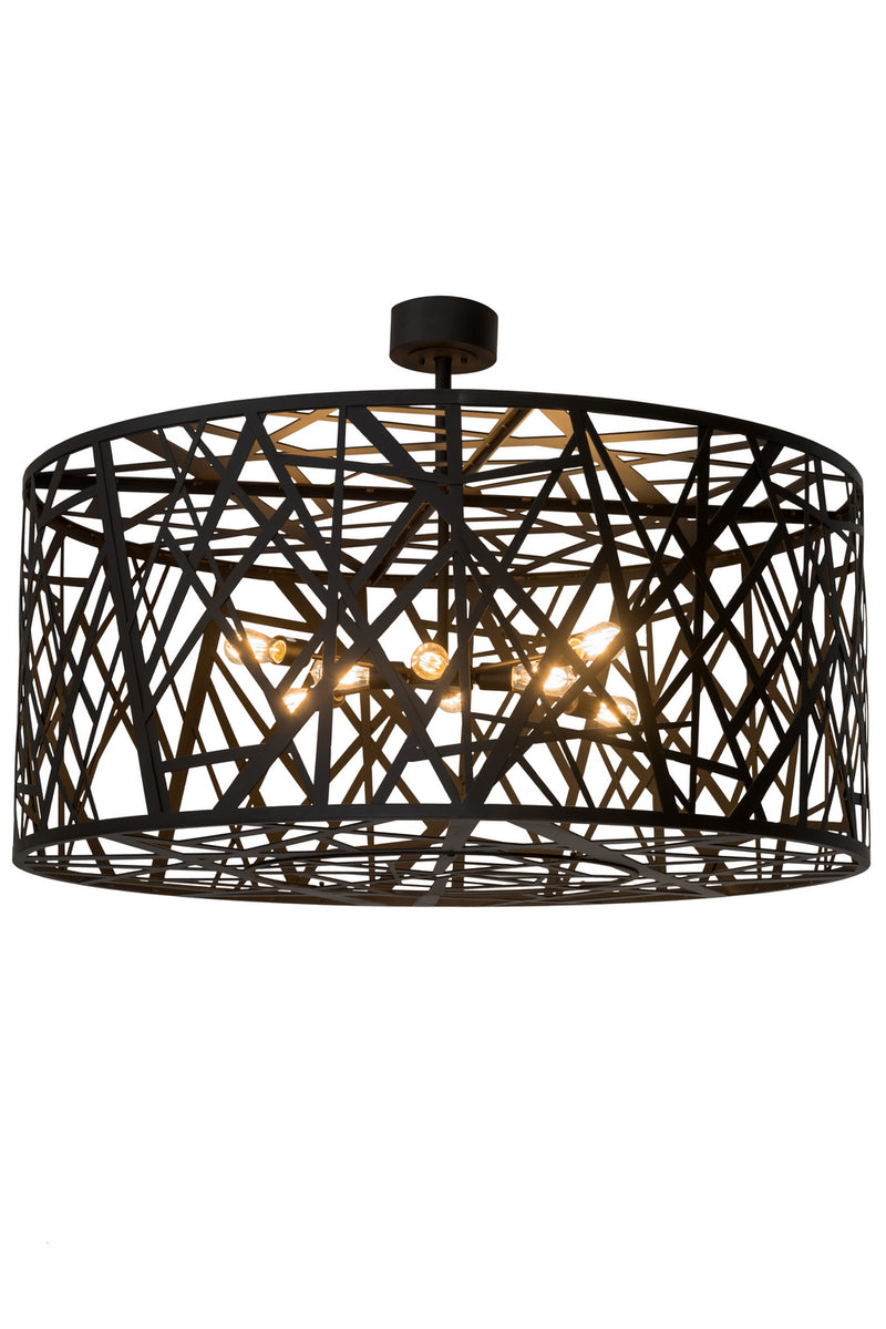 Meyda Tiffany 182520 Eight Light Semi-Flushmount, Oil Rubbed Bronze