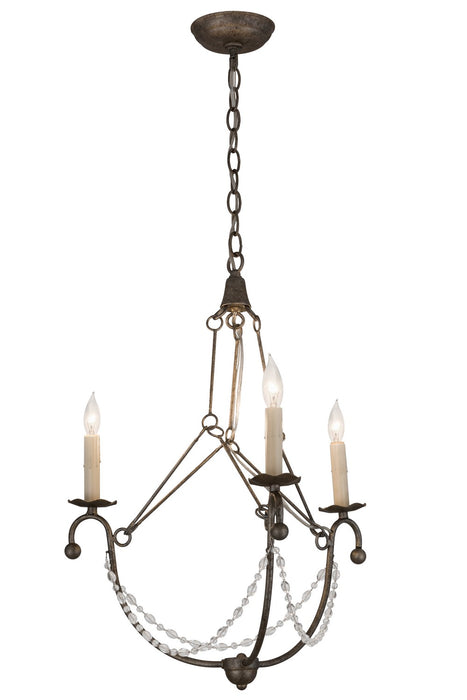 Meyda Tiffany 182545 Three Light Chandelier, Corinth