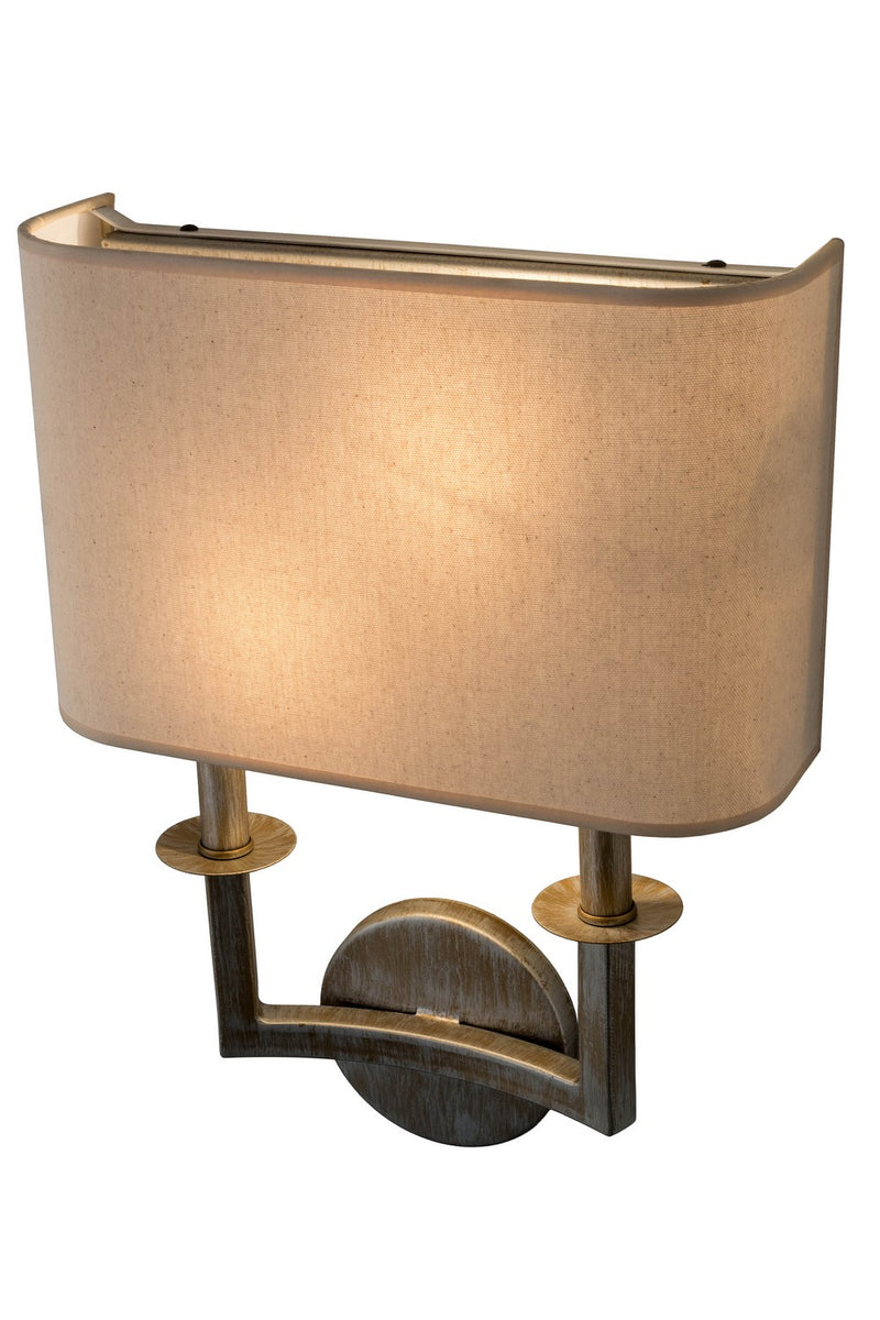 Meyda Tiffany 182637 Two Light Wall Sconce, Antique Silver