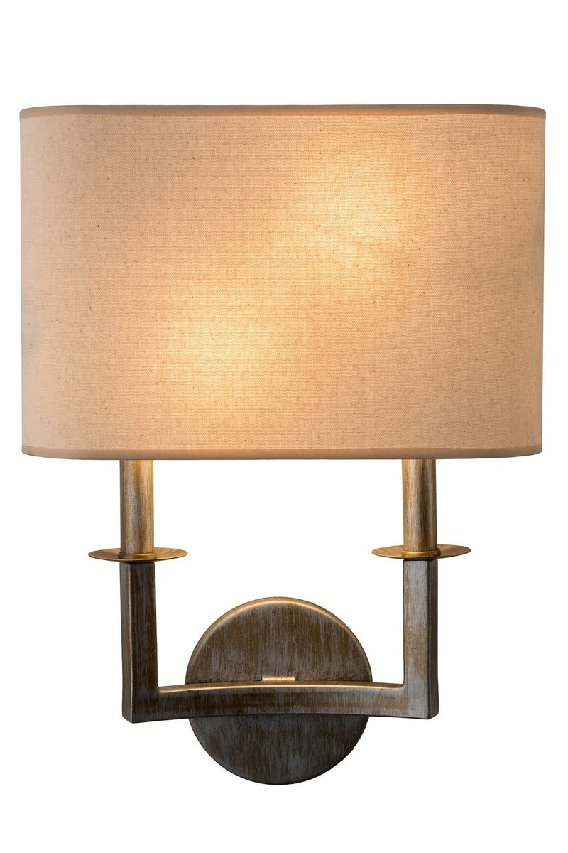 Meyda Tiffany 182637 Two Light Wall Sconce, Antique Silver