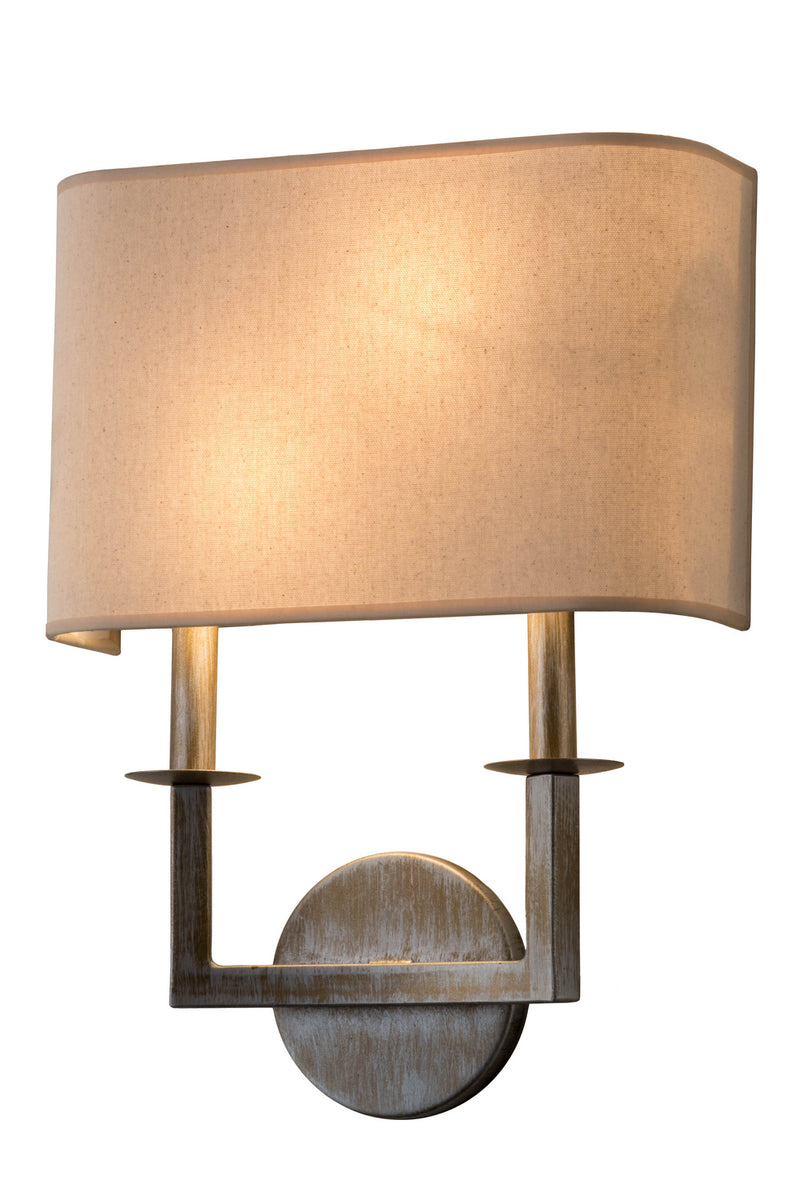 Meyda Tiffany 182637 Two Light Wall Sconce, Antique Silver
