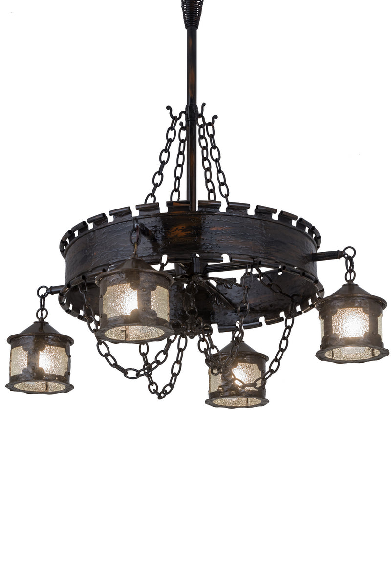 Meyda Tiffany 183579 Four Light Chandelier, Gothic Gold