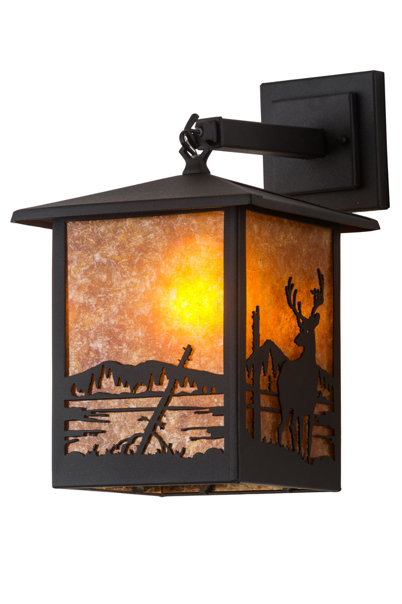 Meyda Tiffany 183603 One Light Wall Sconce, Textured Black