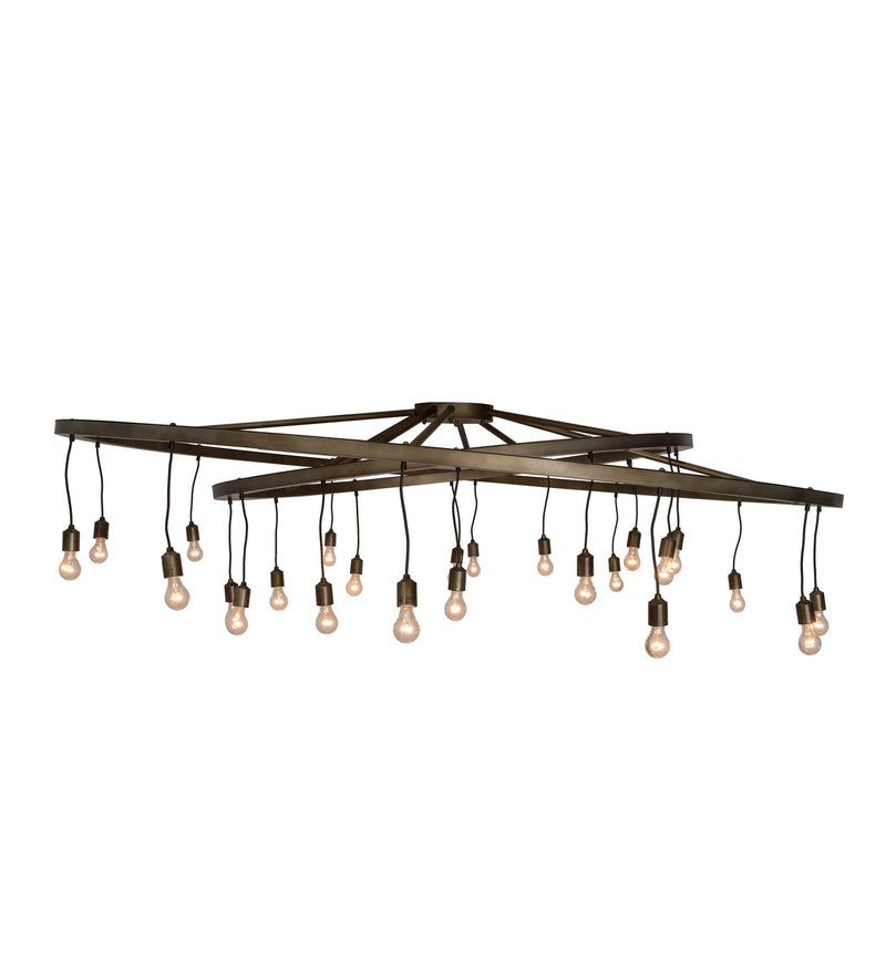 Meyda Tiffany 183648 24 Light Chandelier, Antique Hammered Gold