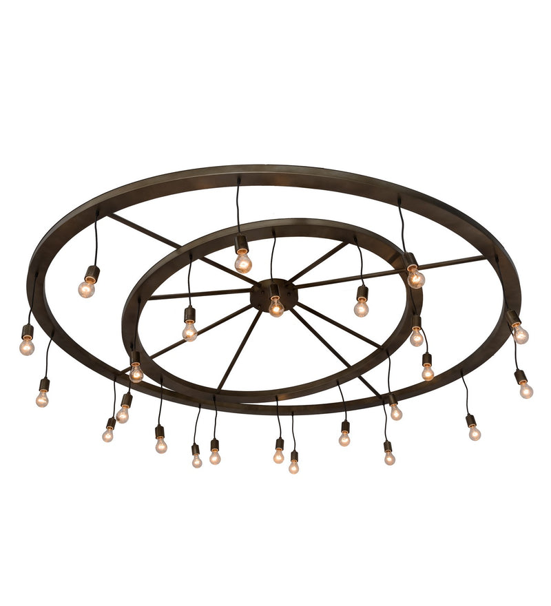 Meyda Tiffany 183648 24 Light Chandelier, Antique Hammered Gold