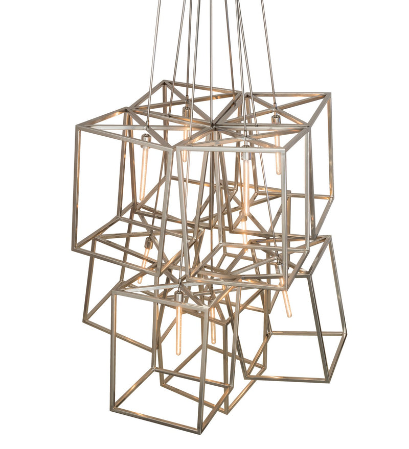 Meyda Tiffany 183998 Nine Light Pendant, Chrome Powder Coat
