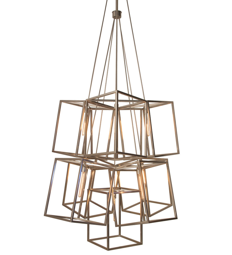 Meyda Tiffany 183998 Nine Light Pendant, Chrome Powder Coat