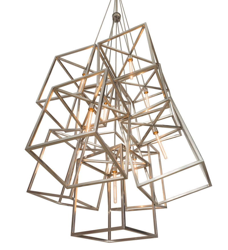 Meyda Tiffany 183998 Nine Light Pendant, Chrome Powder Coat