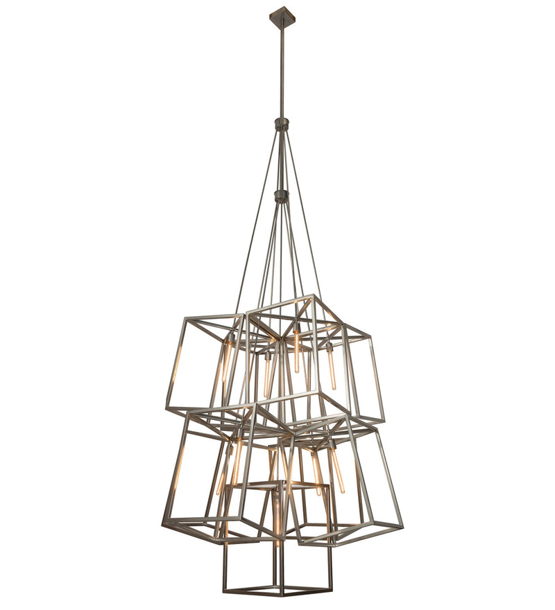 Meyda Tiffany 183998 Nine Light Pendant, Chrome Powder Coat